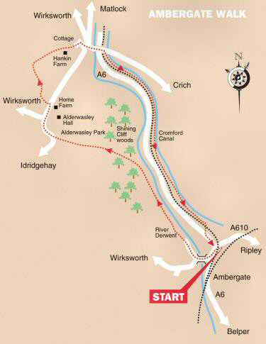 Ambergate Walk Map