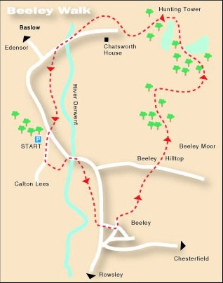 Beeley Walk Map