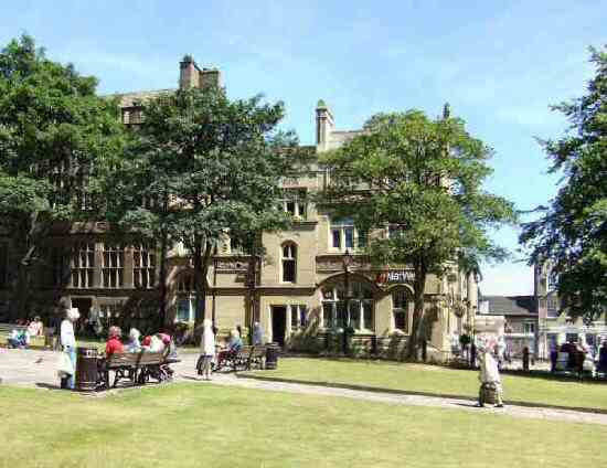 Relaxing in Norfolk Square, Glossop