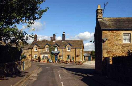 Looking towards Pilsley Inn