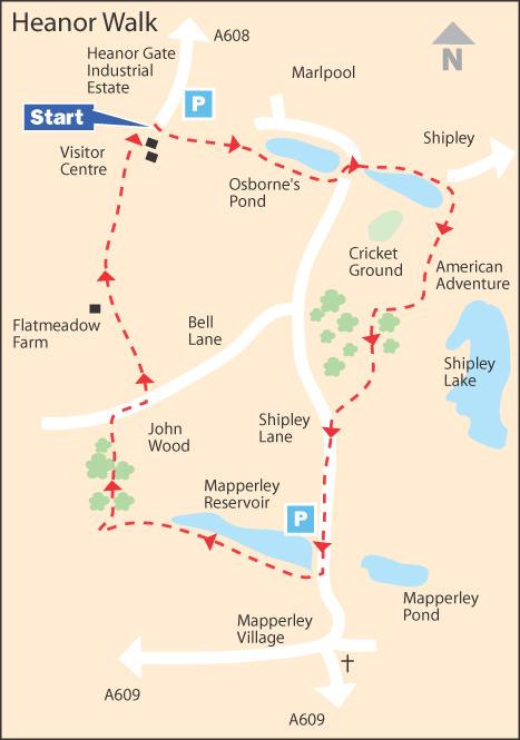 Shipley Country Park Walk Map