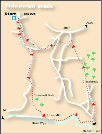 Tideswell Dale Walk Map