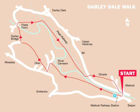 Darley Dale Walk Map