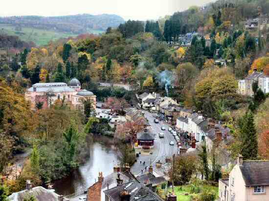 Looking down on Matlock Bath