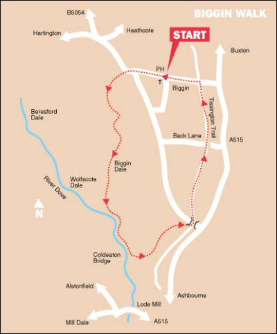 Biggin Dale Walk Map