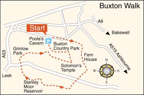 Buxton and Grin Low Walk Map