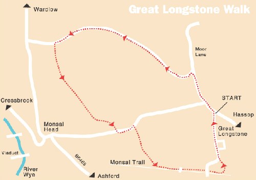 Great Longstone Walk Map