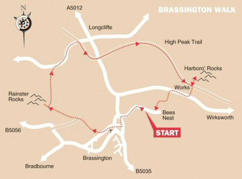 Brassington Walk Map