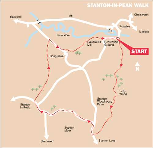 Stanton-in-Peak Walk Map