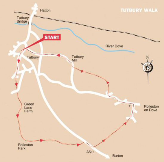 Tutbury Walk Map