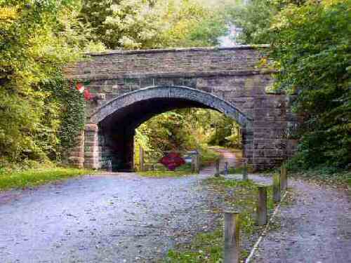 Bridge over Tissington Trail at start of walk