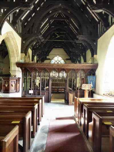 Interior St Edmund's Church, Fenny Bentley