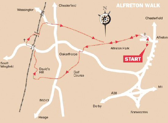 Alfreton Park Walk Map