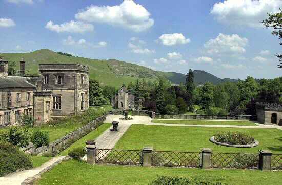 View from Ilam Hall Terrace towards Bunster