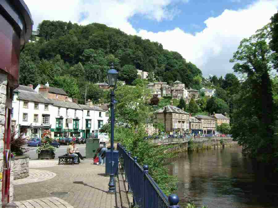 Looking up towards the Heights of Abraham, Matlock Bath