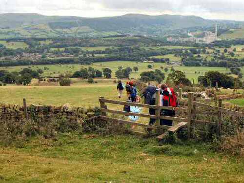View to the east with Hope Cement Works in the background