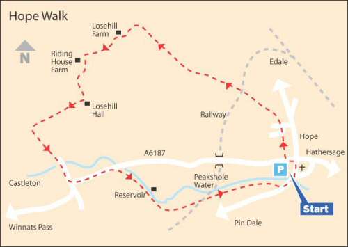 Hope and Castleton Walk Map